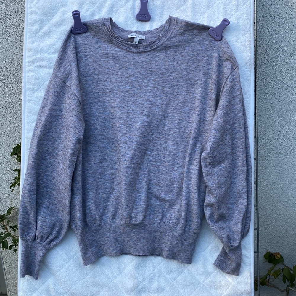 Ella Moss Size S Pullover Puff Sleeve Sweater